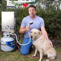 Tankless Water Heater Propane,1.6GPM 6L Portable Instant Hot Water Heater, Outdoor Use for RV, Camper Van, Camping Trailer, Cabin, Barn, Pool, Sliver