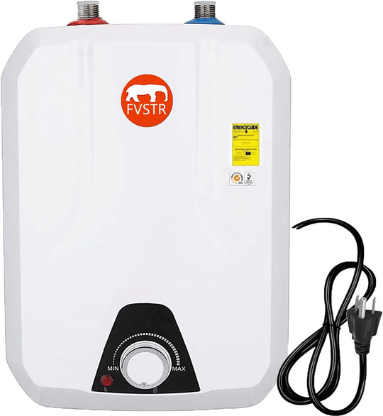 FVSTR 110V-120V 1.5Kw Small Under Sink Tank 2.16Gallon Water Heater Hot Storage,Mini Instant Electric RV TR Trailer Kitchen Compact Point-of-Use, (2.16gallon)