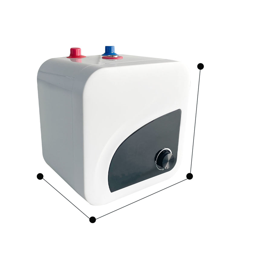 FVSTR Electric Hot Water Heater 120V Small Compact Tank Storage,Rv Tr 2.16 Gallon Trailer 1.5KW Kitchen Instant Under Sink Counter,1 PCs 16” Long 1/2”FIP Stainless Steel Water Hose